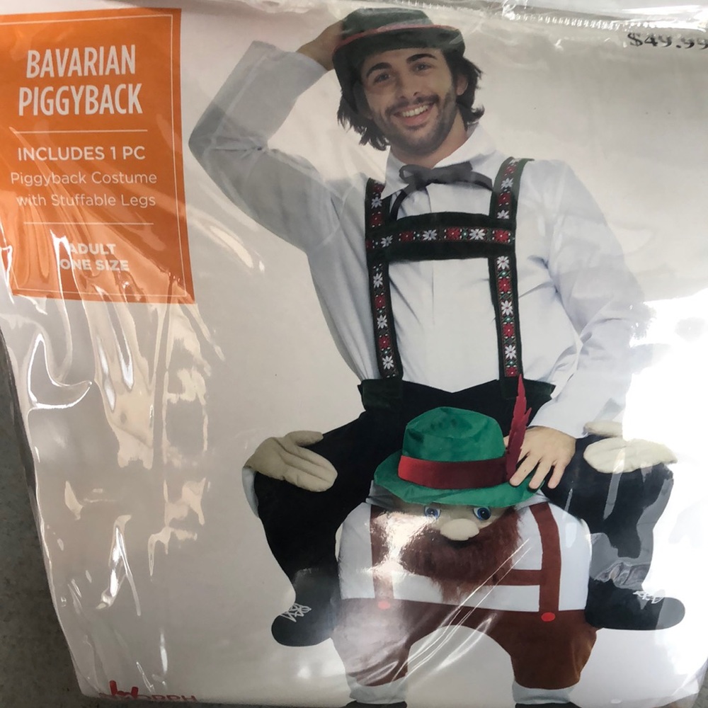 Bavarian Piggyback Adult Costume! New!